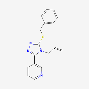 molecular formula C17H16N4S B5786543 3-[4-allyl-5-(benzylthio)-4H-1,2,4-triazol-3-yl]pyridine 