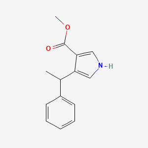 molecular formula C14H15NO2 B578655 Methyl 4-(1-phenylethyl)-1H-pyrrole-3-carboxylate CAS No. 1313712-50-3