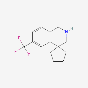 molecular formula C14H16F3N B578656 6'-(Trifluoromethyl)-2',3'-dihydro-1'h-spiro[cyclopentane-1,4'-isoquinoline] CAS No. 1314781-66-2