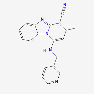 molecular formula C19H15N5 B5786561 3-methyl-1-[(3-pyridinylmethyl)amino]pyrido[1,2-a]benzimidazole-4-carbonitrile 