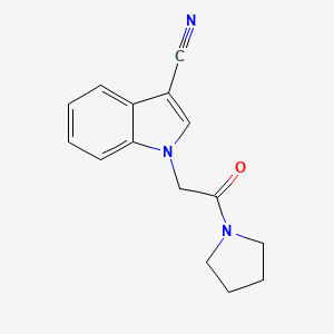 molecular formula C15H15N3O B5786563 1-[2-oxo-2-(1-pyrrolidinyl)ethyl]-1H-indole-3-carbonitrile 