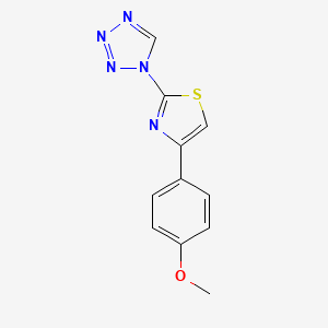 molecular formula C11H9N5OS B5786569 1-[4-(4-methoxyphenyl)-1,3-thiazol-2-yl]-1H-tetrazole 