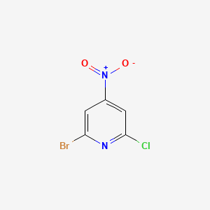 molecular formula C5H2BrClN2O2 B578657 2-Bromo-6-chloro-4-nitropyridine CAS No. 1206250-42-1
