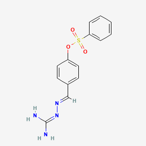 molecular formula C14H14N4O3S B5786575 4-[(diaminomethylene)carbonohydrazonoyl]phenyl benzenesulfonate 