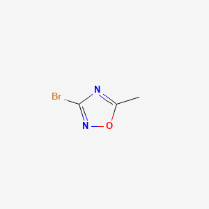 molecular formula C3H3BrN2O B578659 3-Bromo-5-methyl-1,2,4-oxadiazole CAS No. 1228427-07-3