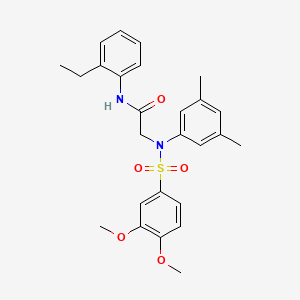 N~2~-[(3,4-dimethoxyphenyl)sulfonyl]-N~2~-(3,5-dimethylphenyl)-N~1~-(2-ethylphenyl)glycinamide