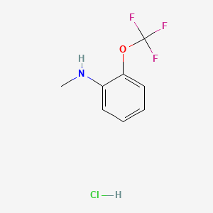 molecular formula C8H9ClF3NO B578661 N-Methyl-2-(trifluoromethoxy)aniline hydrochloride CAS No. 1215206-13-5