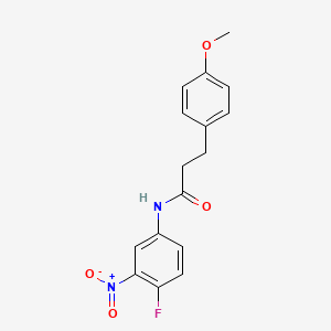 molecular formula C16H15FN2O4 B5786617 N-(4-fluoro-3-nitrophenyl)-3-(4-methoxyphenyl)propanamide 