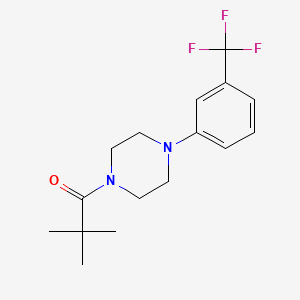 molecular formula C16H21F3N2O B5786619 1-(2,2-dimethylpropanoyl)-4-[3-(trifluoromethyl)phenyl]piperazine 