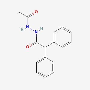 molecular formula C16H16N2O2 B5786627 N'-乙酰基-2,2-二苯乙酰肼 