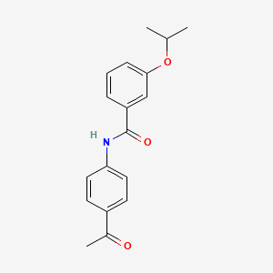 molecular formula C18H19NO3 B5786643 N-(4-acetylphenyl)-3-isopropoxybenzamide 