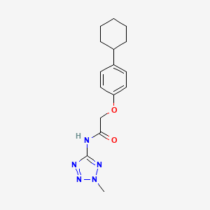 2-(4-cyclohexylphenoxy)-N-(2-methyl-2H-tetrazol-5-yl)acetamide