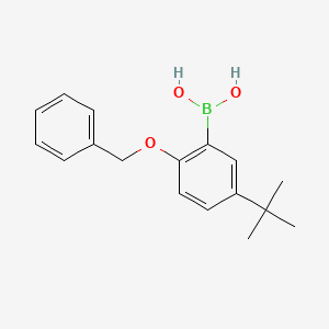 molecular formula C17H21BO3 B578671 (2-(苄氧基)-5-(叔丁基)苯基)硼酸 CAS No. 1220625-04-6