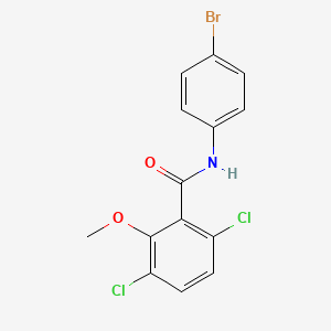 molecular formula C14H10BrCl2NO2 B5786731 N-(4-bromophenyl)-3,6-dichloro-2-methoxybenzamide 