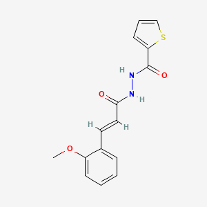 molecular formula C15H14N2O3S B5786738 N'-[3-(2-methoxyphenyl)acryloyl]-2-thiophenecarbohydrazide 