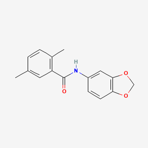 molecular formula C16H15NO3 B5786745 N-1,3-benzodioxol-5-yl-2,5-dimethylbenzamide 