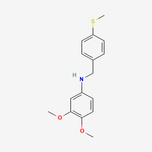 molecular formula C16H19NO2S B5786768 (3,4-dimethoxyphenyl)[4-(methylthio)benzyl]amine 