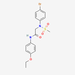 molecular formula C17H19BrN2O4S B5786776 N~2~-(4-bromophenyl)-N~1~-(4-ethoxyphenyl)-N~2~-(methylsulfonyl)glycinamide 