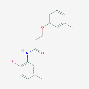 molecular formula C17H18FNO2 B5786804 N-(2-fluoro-5-methylphenyl)-3-(3-methylphenoxy)propanamide 