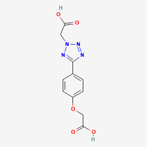 molecular formula C11H10N4O5 B5786810 {5-[4-(羧甲氧基甲氧基)苯基]-2H-四唑-2-基}乙酸 