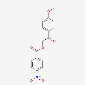 molecular formula C16H13NO6 B5786817 2-(4-methoxyphenyl)-2-oxoethyl 4-nitrobenzoate 