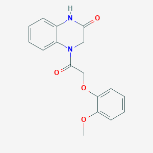 molecular formula C17H16N2O4 B5786825 4-[(2-methoxyphenoxy)acetyl]-3,4-dihydro-2(1H)-quinoxalinone 