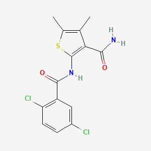 molecular formula C14H12Cl2N2O2S B5786831 2-[(2,5-dichlorobenzoyl)amino]-4,5-dimethyl-3-thiophenecarboxamide 