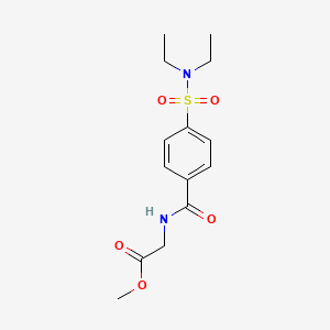 molecular formula C14H20N2O5S B5786840 methyl N-{4-[(diethylamino)sulfonyl]benzoyl}glycinate 