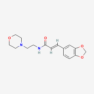 3-(1,3-benzodioxol-5-yl)-N-[2-(4-morpholinyl)ethyl]acrylamide