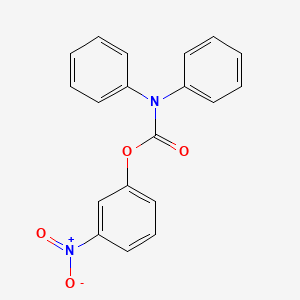 molecular formula C19H14N2O4 B5786873 3-nitrophenyl diphenylcarbamate 