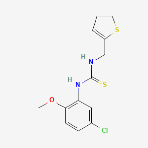 molecular formula C13H13ClN2OS2 B5786899 N-(5-chloro-2-methoxyphenyl)-N'-(2-thienylmethyl)thiourea 
