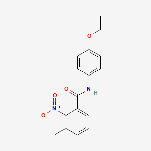molecular formula C16H16N2O4 B5786904 N-(4-ethoxyphenyl)-3-methyl-2-nitrobenzamide 
