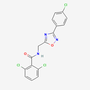 2,6-dichloro-N-{[3-(4-chlorophenyl)-1,2,4-oxadiazol-5-yl]methyl}benzamide