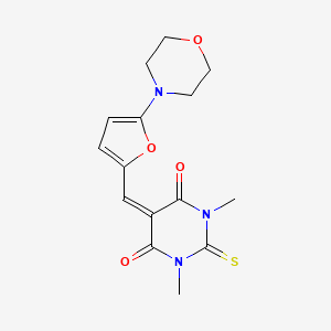 molecular formula C15H17N3O4S B5786921 1,3-dimethyl-5-{[5-(4-morpholinyl)-2-furyl]methylene}-2-thioxodihydro-4,6(1H,5H)-pyrimidinedione 