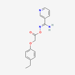 molecular formula C16H17N3O3 B5786930 N'-{[2-(4-ethylphenoxy)acetyl]oxy}-3-pyridinecarboximidamide 