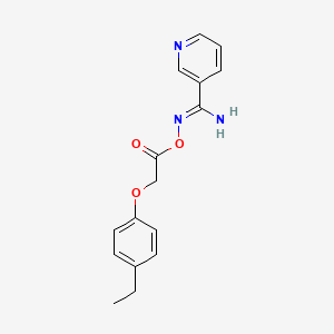 molecular formula C16H17N3O3 B5786930 (Z)-[AMINO(PYRIDIN-3-YL)METHYLIDENE]AMINO 2-(4-ETHYLPHENOXY)ACETATE 