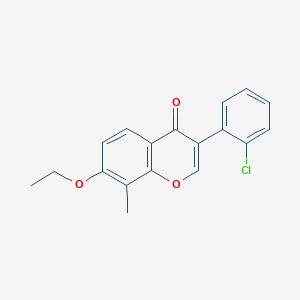 molecular formula C18H15ClO3 B5786937 3-(2-chlorophenyl)-7-ethoxy-8-methyl-4H-chromen-4-one 