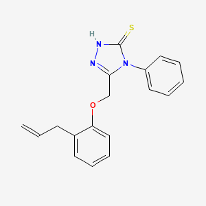 molecular formula C18H17N3OS B5786944 5-[(2-allylphenoxy)methyl]-4-phenyl-4H-1,2,4-triazole-3-thiol 