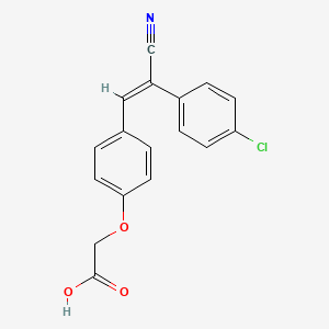 molecular formula C17H12ClNO3 B5786951 {4-[2-(4-chlorophenyl)-2-cyanovinyl]phenoxy}acetic acid 