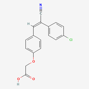 molecular formula C17H12ClNO3 B5786951 2-[4-[(E)-2-(4-chlorophenyl)-2-cyanoethenyl]phenoxy]acetic acid 