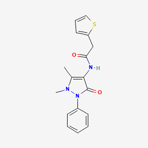 molecular formula C17H17N3O2S B5786963 N-(1,5-dimethyl-3-oxo-2-phenyl-2,3-dihydro-1H-pyrazol-4-yl)-2-(2-thienyl)acetamide 