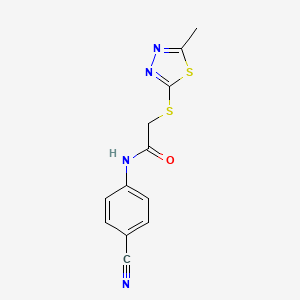 N~1~-(4-CYANOPHENYL)-2-[(5-METHYL-1,3,4-THIADIAZOL-2-YL)SULFANYL]ACETAMIDE