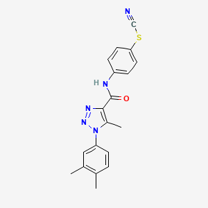 4-({[1-(3,4-dimethylphenyl)-5-methyl-1H-1,2,3-triazol-4-yl]carbonyl}amino)phenyl thiocyanate