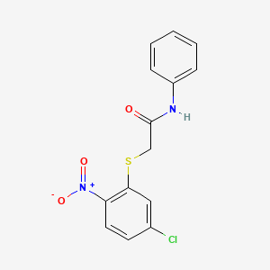 molecular formula C14H11ClN2O3S B5786994 2-[(5-chloro-2-nitrophenyl)thio]-N-phenylacetamide 