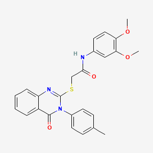 N-(3,4-dimethoxyphenyl)-2-{[3-(4-methylphenyl)-4-oxo-3,4-dihydroquinazolin-2-yl]sulfanyl}acetamide