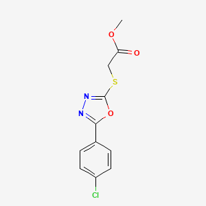 molecular formula C11H9ClN2O3S B5787002 methyl {[5-(4-chlorophenyl)-1,3,4-oxadiazol-2-yl]thio}acetate 