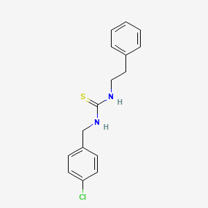 molecular formula C16H17ClN2S B5787003 N-(4-chlorobenzyl)-N'-(2-phenylethyl)thiourea 