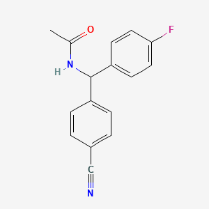 molecular formula C16H13FN2O B578702 N-[(4-氰基苯基)(4-氟苯基)甲基]乙酰胺 CAS No. 1365272-53-2