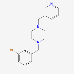 molecular formula C17H20BrN3 B5787021 1-[(3-Bromophenyl)methyl]-4-(pyridin-3-ylmethyl)piperazine 