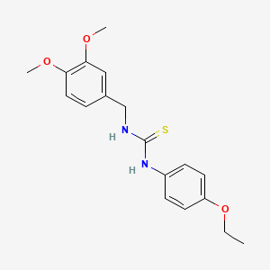 molecular formula C18H22N2O3S B5787044 N-(3,4-dimethoxybenzyl)-N'-(4-ethoxyphenyl)thiourea 